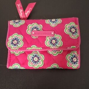 Vera Bradley Pink and Green Floral Wallet